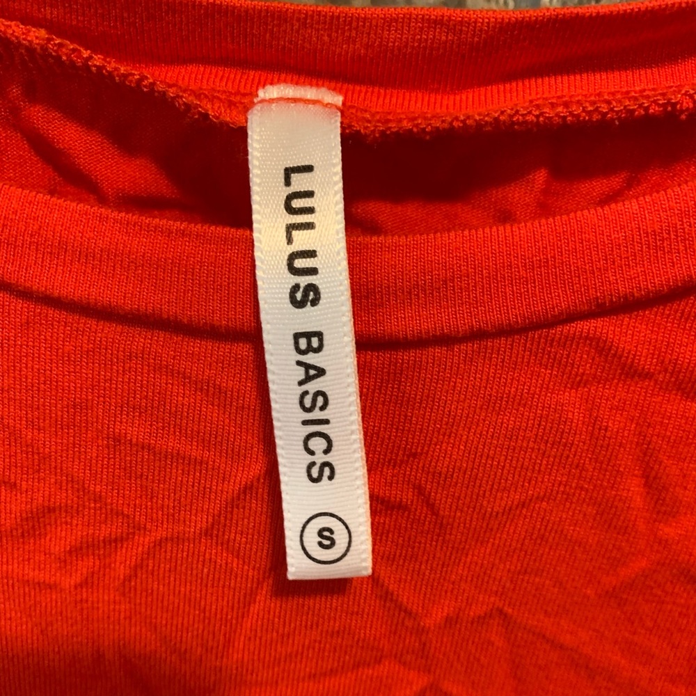 Lulus Basics Red Crop Top - Picture 2 of 2